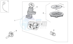 Breva V IE 1100 drawing Lock hardware kit