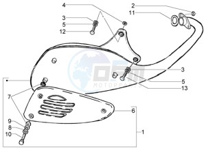 Liberty 125 la poste drawing Catalytic silencer