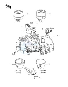 KZ 900 A (A4-A5) drawing METERS_IGNITION SWITCH