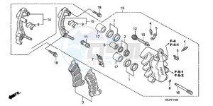 FES1509 Europe Direct - (ED / 2ED) drawing FRONT BRAKE CALIPER