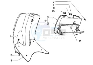 Zip 50 SP drawing Front glove compartment - Marsupium