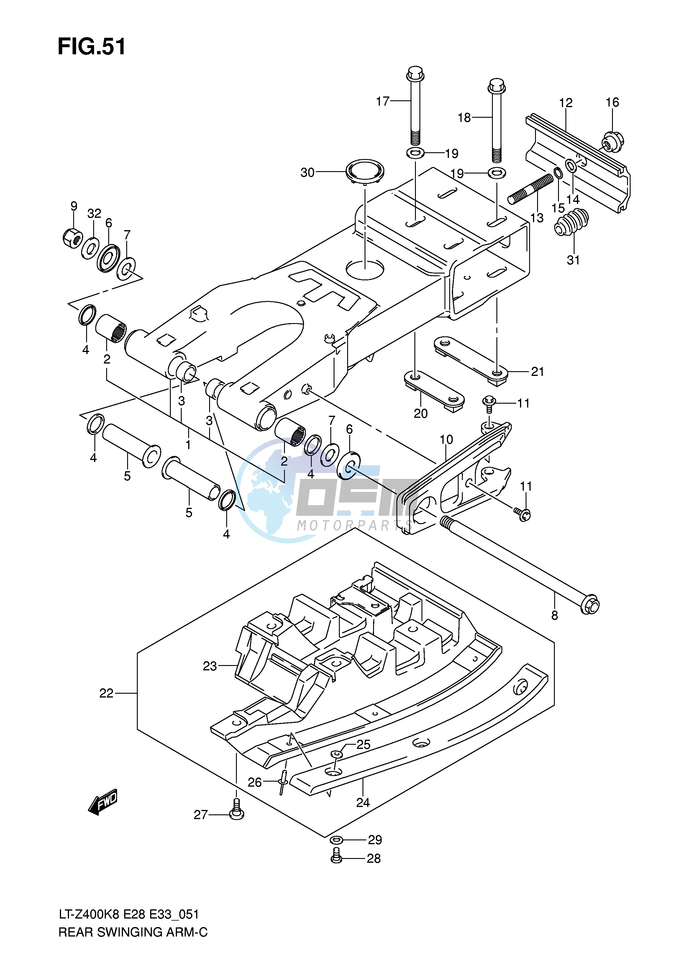 REAR SWINGING ARM