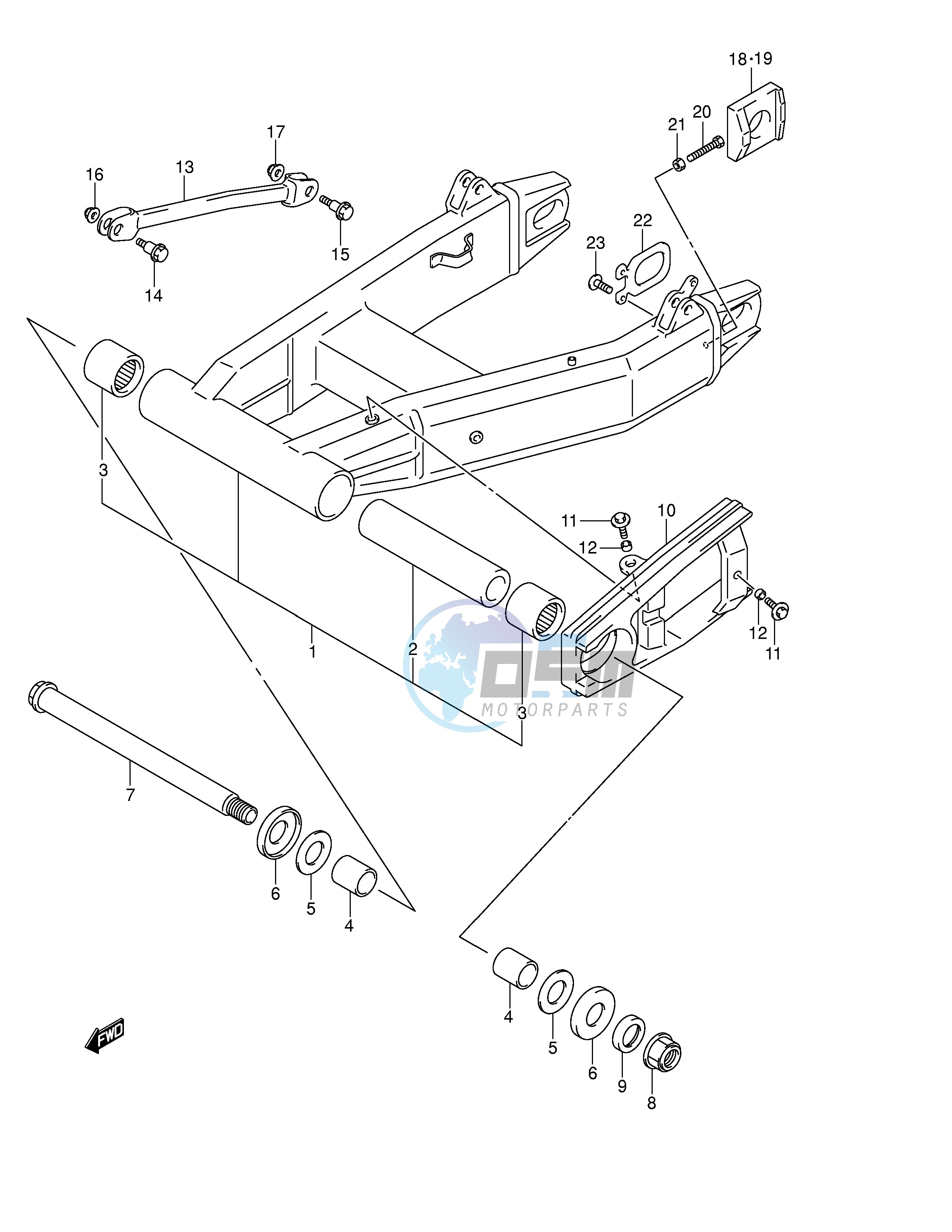 REAR SWINGINGARM (MODEL K3 K4 K5)