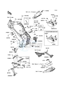 Z1000_ABS ZR1000EAF FR GB XX (EU ME A(FRICA) drawing Frame Fittings