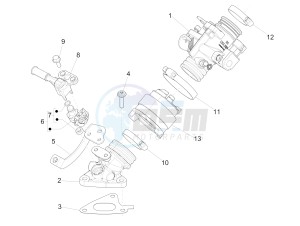 Liberty 150 iGet 4T 3V ie ABS (APAC) drawing Throttle body - Injector - Union pipe