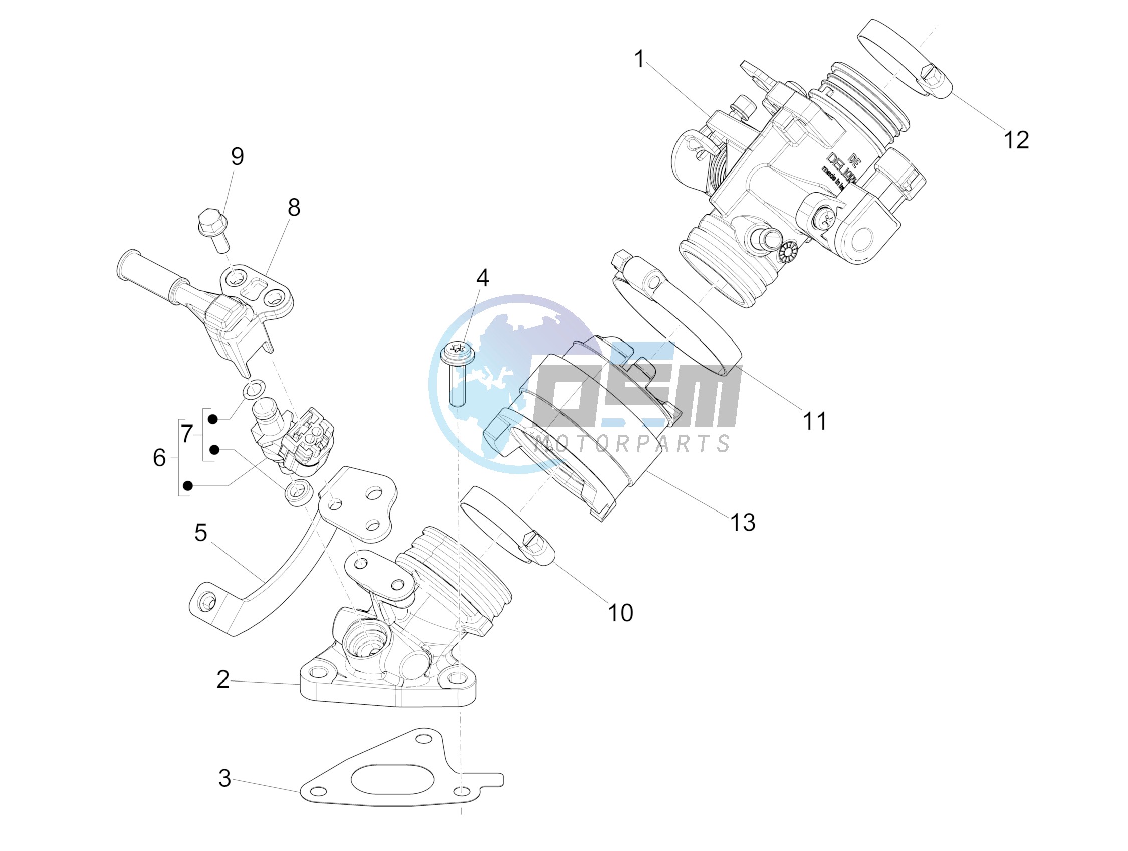 Throttle body - Injector - Union pipe