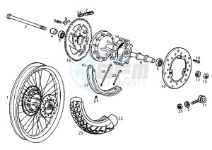 SENDA SM X-TREM EU2 - 50 cc drawing REAR WHEEL