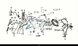 JET 14 125 AC (XC12W2-EU) (E5) (M1) drawing FRONT COVER - INNER BOX