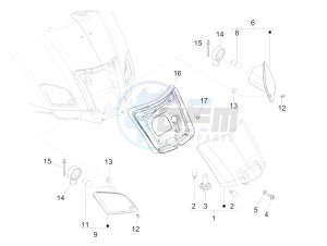 GTS 300 ie ABS (APAC) drawing Rear headlamps - Turn signal lamps