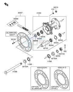 RM-Z250 (E19) drawing REAR HUB