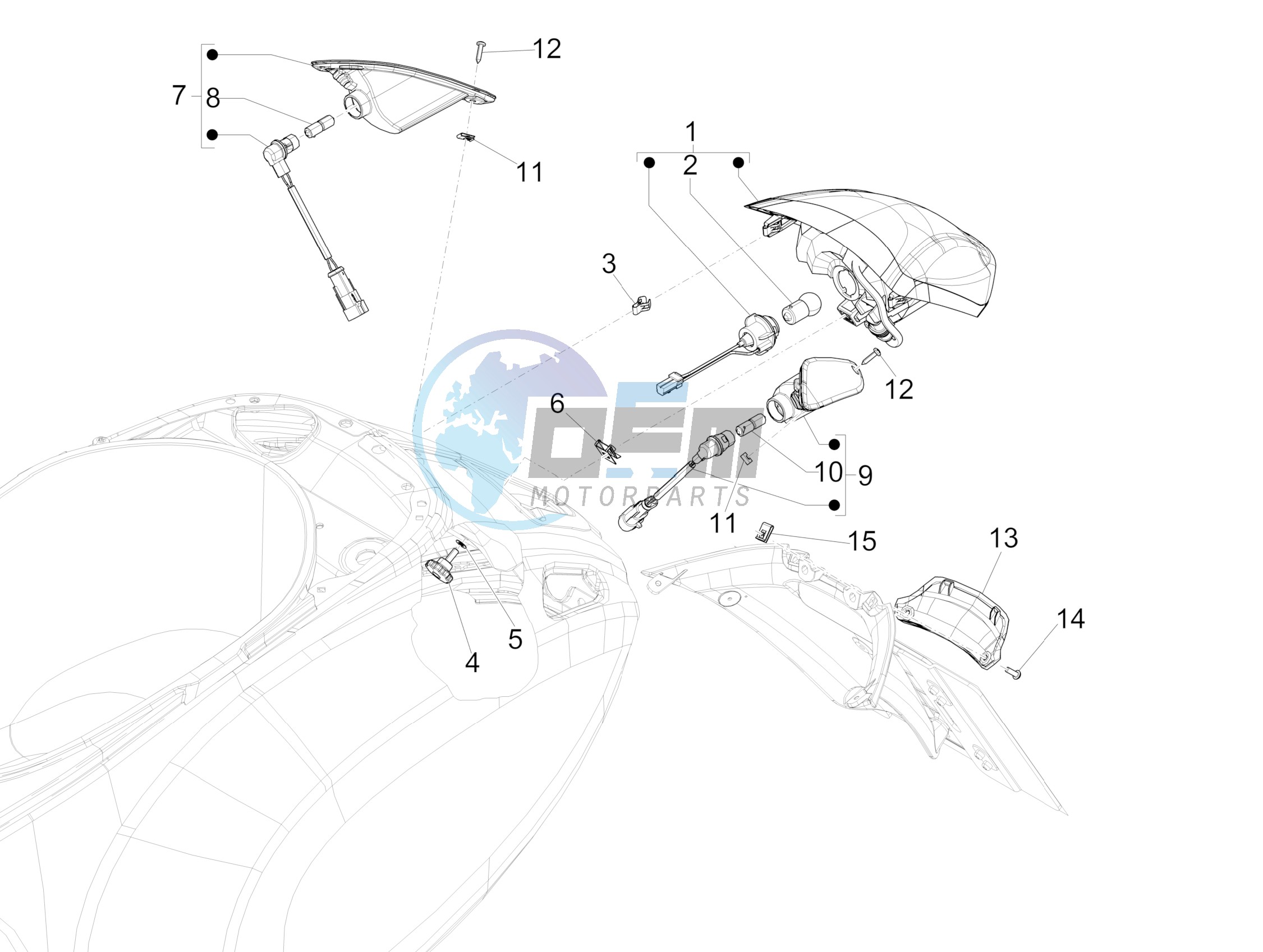 Rear headlamps - Turn signal lamps