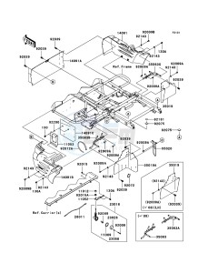 MULE_600 KAF400B9F EU drawing Frame Fittings(Rear)