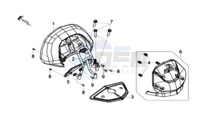 MAXSYM 600 I ABS EXECUTIVE SPORT L6 drawing BACK SUPPORT - GRIP BAR