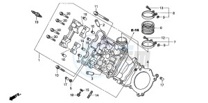 VTR1000SP RC51 drawing FRONT CYLINDER HEAD