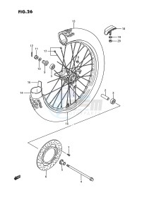 RM80 (E3) drawing FRONT WHEEL (MODEL G H J K)