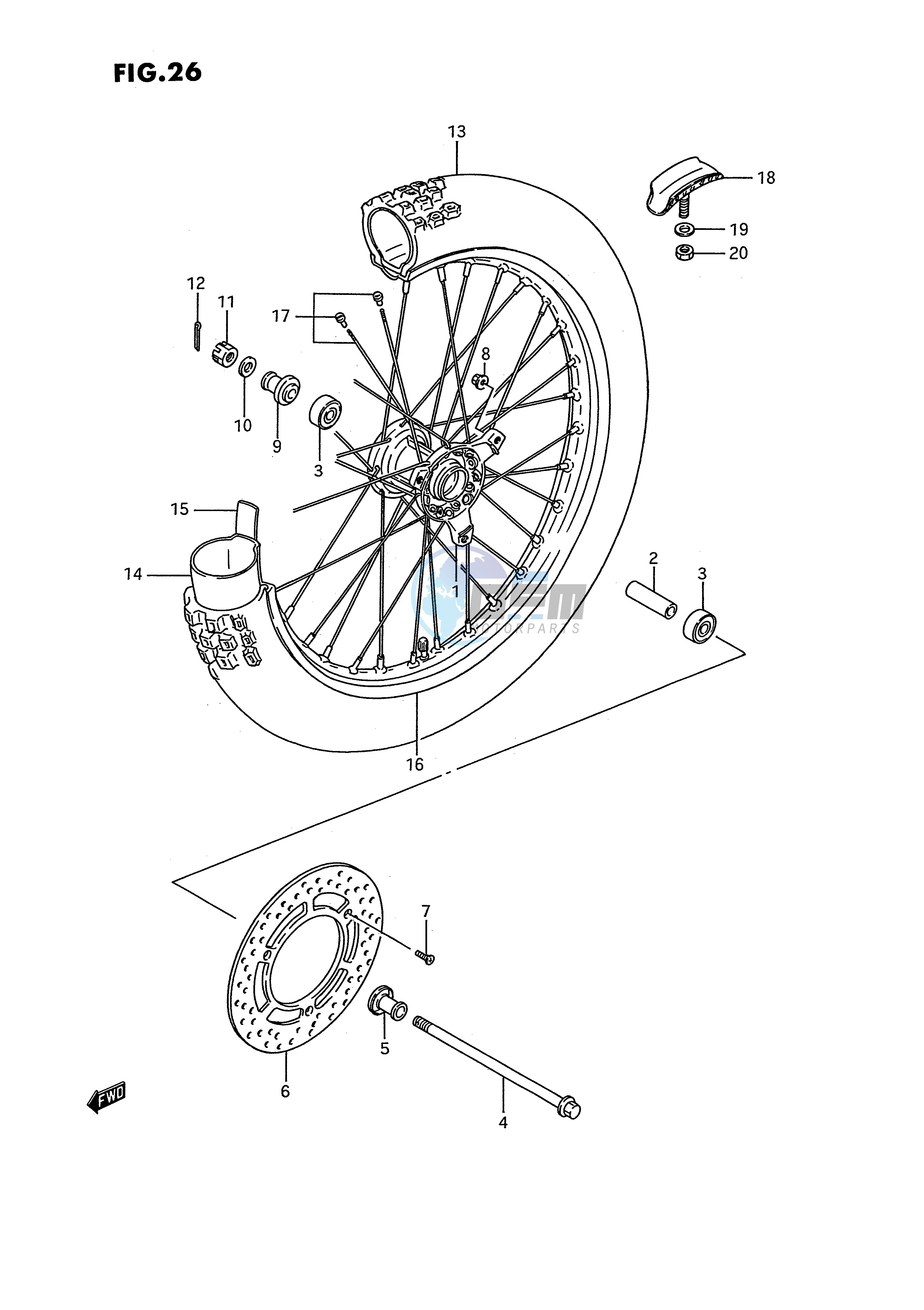 FRONT WHEEL (MODEL G H J K)