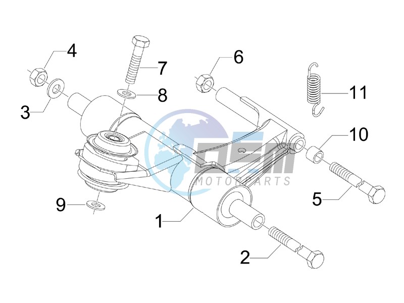 Swinging arm