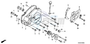 CRF250XC drawing L. CRANKCASE COVER