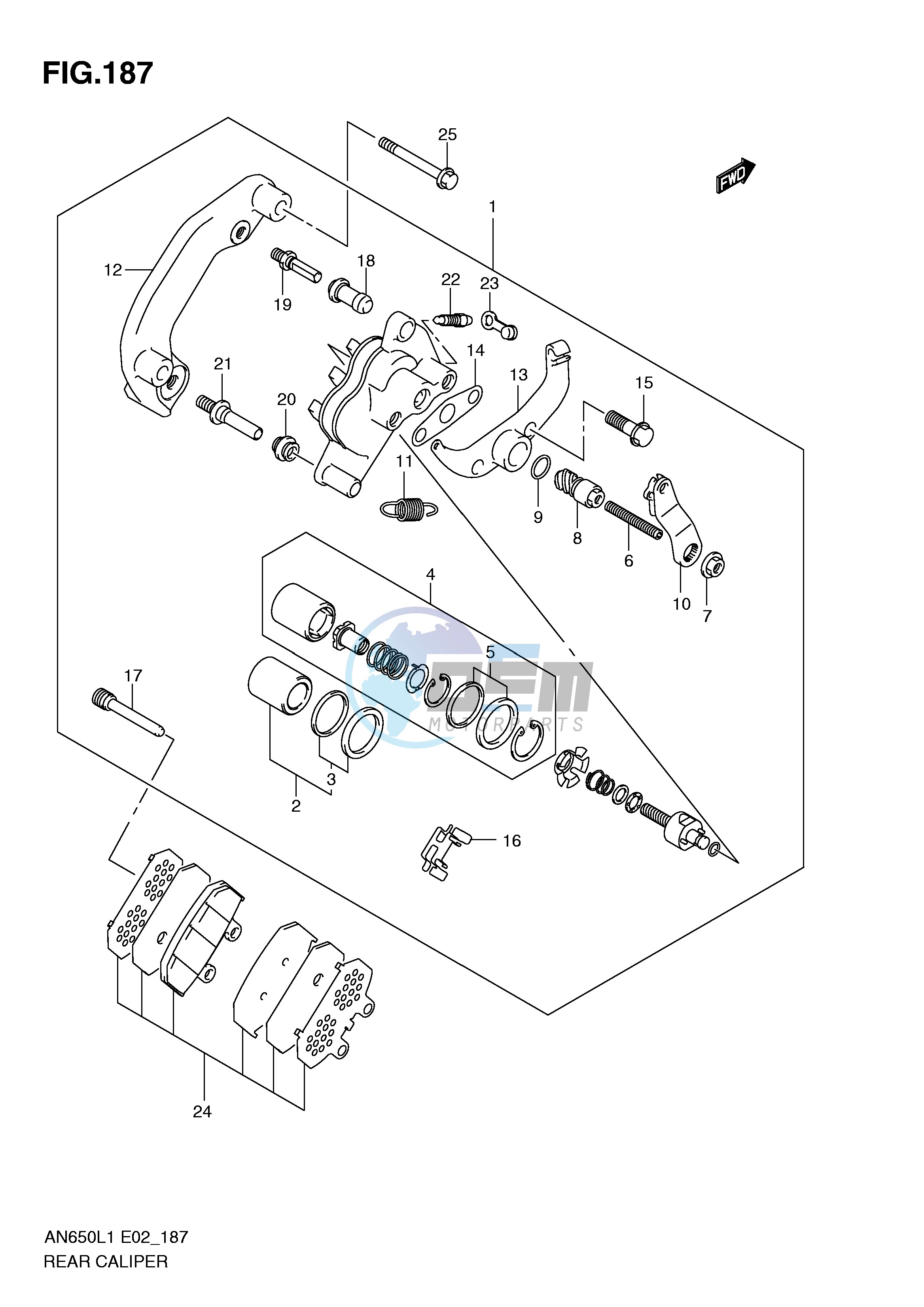 REAR CALIPER (AN650AL1 E51)