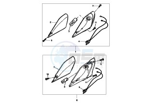 BW'S NEXT GENERATION 50 drawing FRONT FLASHER LIGHTS