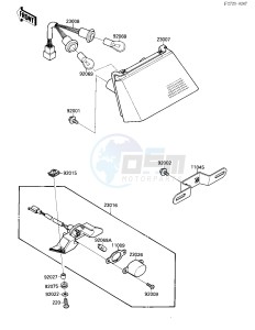 ZX 750 F [NINJA 750R] (F1-F3) [NINJA 750R] drawing TAILLIGHT-- S- -