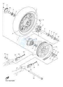 XVS950CR XVS950 CAFE RACER XV950 RACER (B33M) drawing REAR WHEEL