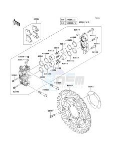 ZR 1000 B [Z1000 EUROPEAN] (B7F-B9F) 0B8F drawing FRONT BRAKE