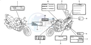 CB500S drawing CAUTION LABEL