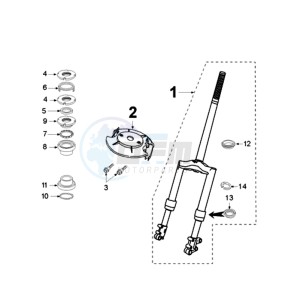 TKR 2 WRCA EU drawing FRONT FORK / STEERINGHEAD