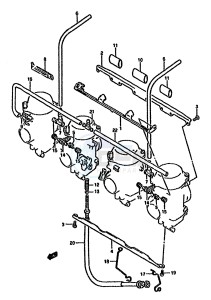 GSX750F (K-T) drawing CARBURETOR FITTINGS