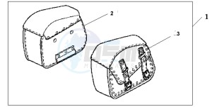 VT125C drawing LEATHER SADDLEBAG DELUX