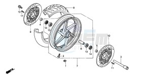 CBR600SE drawing FRONT WHEEL