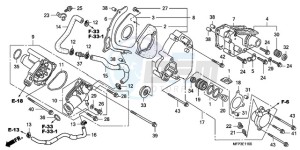 CB13009 BR / MME - (BR / MME) drawing LEFT REAR COVER/WATER PUM P