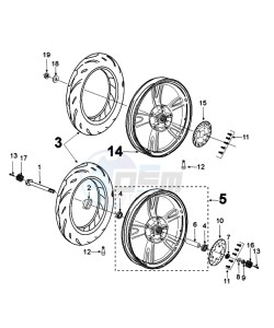 TWEET 125 V PRO drawing WHEELS BEFORE 21/05/2014