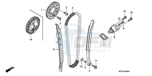 CRF450X9 Europe Direct - (ED) drawing CAM CHAIN/TENSIONER