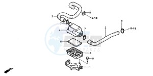 VT750DC SHADOW drawing SUB AIR CLEANER