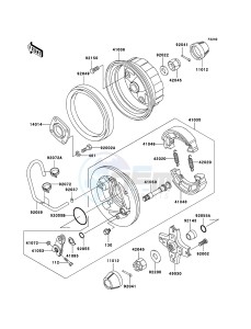 KLF250 KLF250A9F EU GB drawing Rear Hub