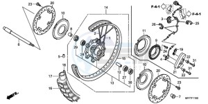 XL700VA9 France - (F / ABS CMF) drawing FRONT WHEEL