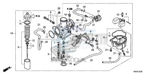 TRX250TEH Europe Direct - (ED) drawing CARBURETOR