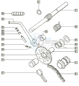 LIMITED_24-45kmh_T-V 50 T-V drawing Starter mechanism