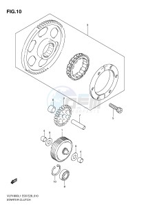 VLR1800 (E3-E28) drawing STARTER CLUTCH