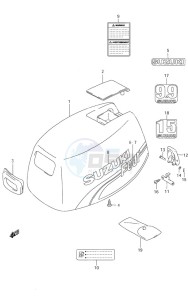 DF 9.9 drawing Engine Cover