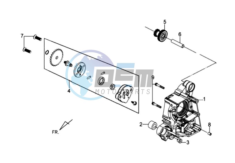 CRANKCASE RIGHT / START MOTOR