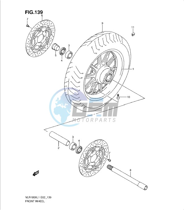 FRONT WHEEL (VLR1800TL1 E24)