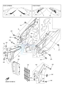 YZ450F (33DD 33DE 33DF 33DG) drawing SIDE COVER