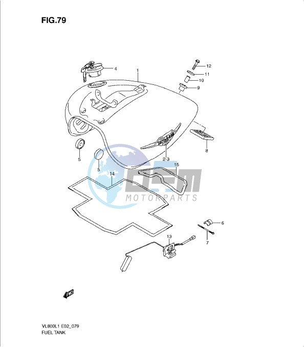 FUEL TANK (VL800CUEL1 E19)