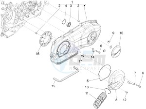 LXV 125 4T 3V E3 (APAC) drawing Crankcase cover - Crankcase cooling