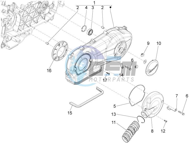 Crankcase cover - Crankcase cooling