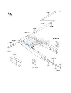 EX 500 D [NINJA 500R] (D6F-D9F) D6F drawing SWINGARM