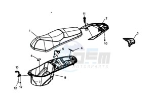 SYMPHONY ST 125 EURO4 L7 drawing BUDDY SEAT - HELMET BOX - CARRIER